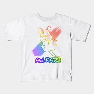 Aw, Rats! (Rainbow Version) Kids T-Shirt